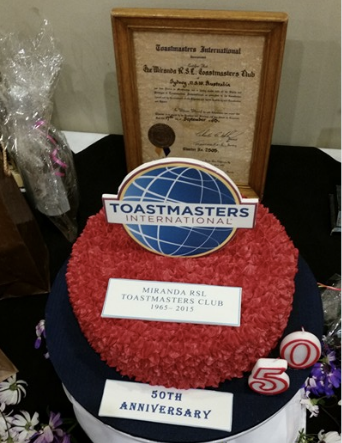 Miranda RSL Toastmasters 50th Anniversary - September 2015