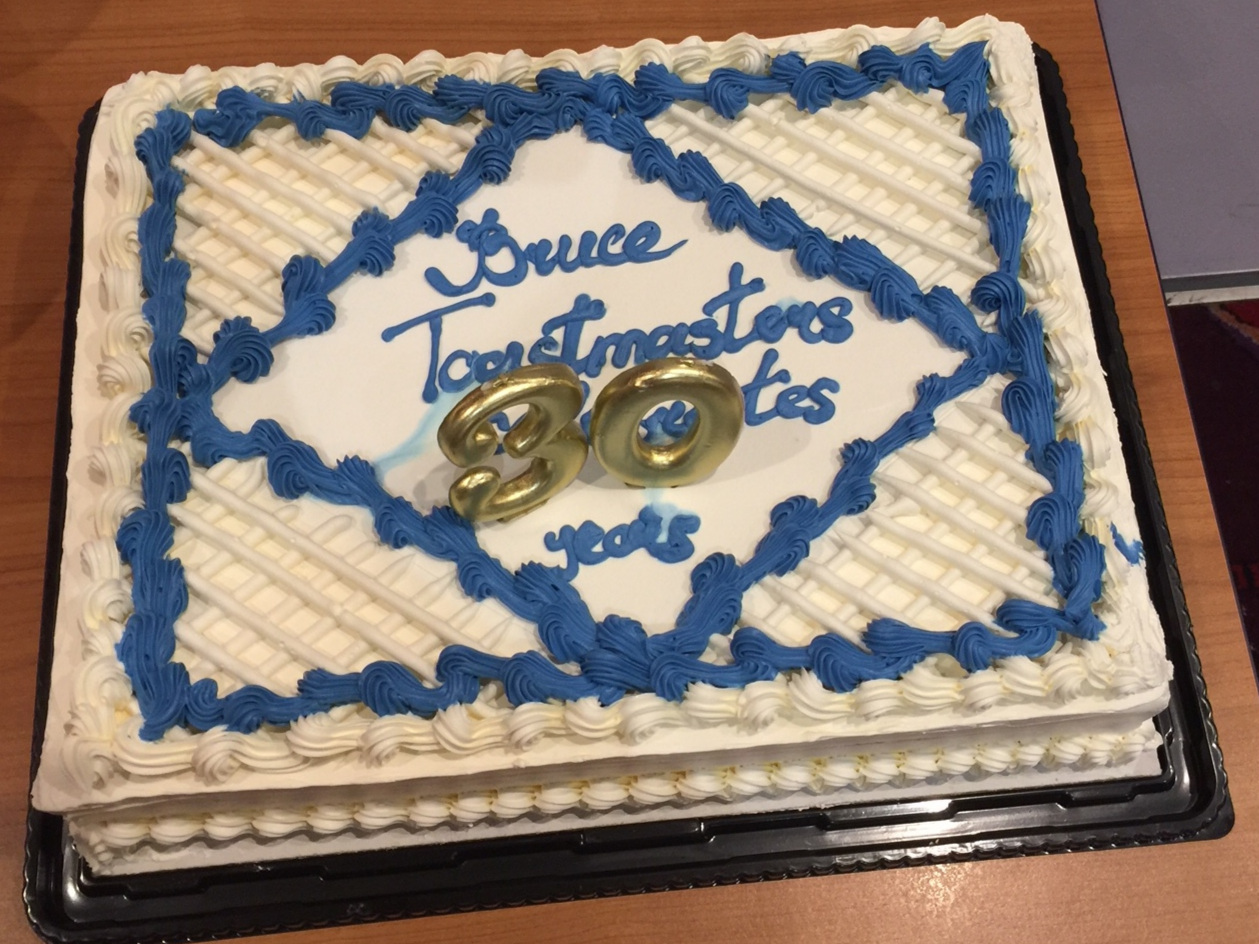 Bruce Toastmasters 30th Anniversary - April 2019