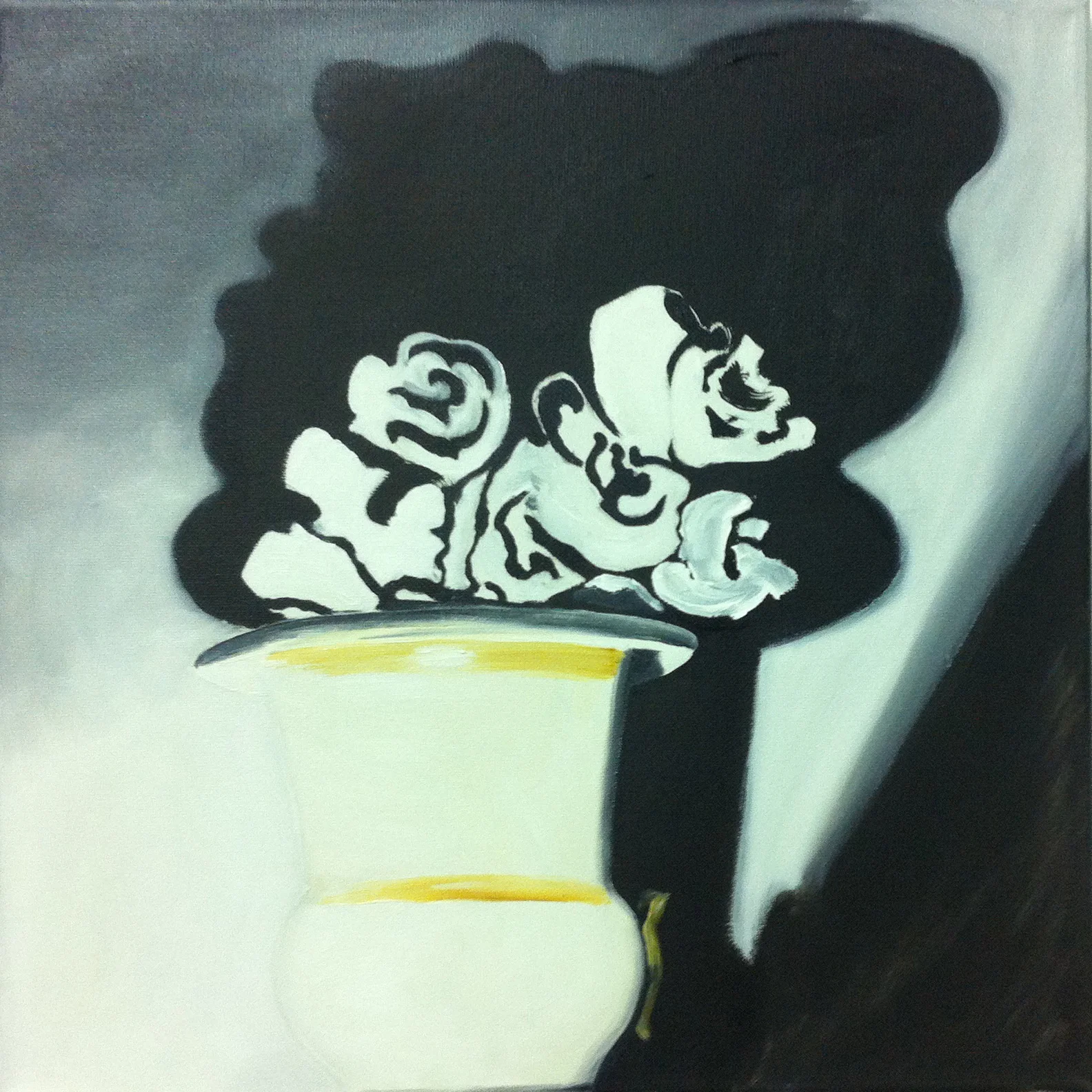 Schatten mit Vase
