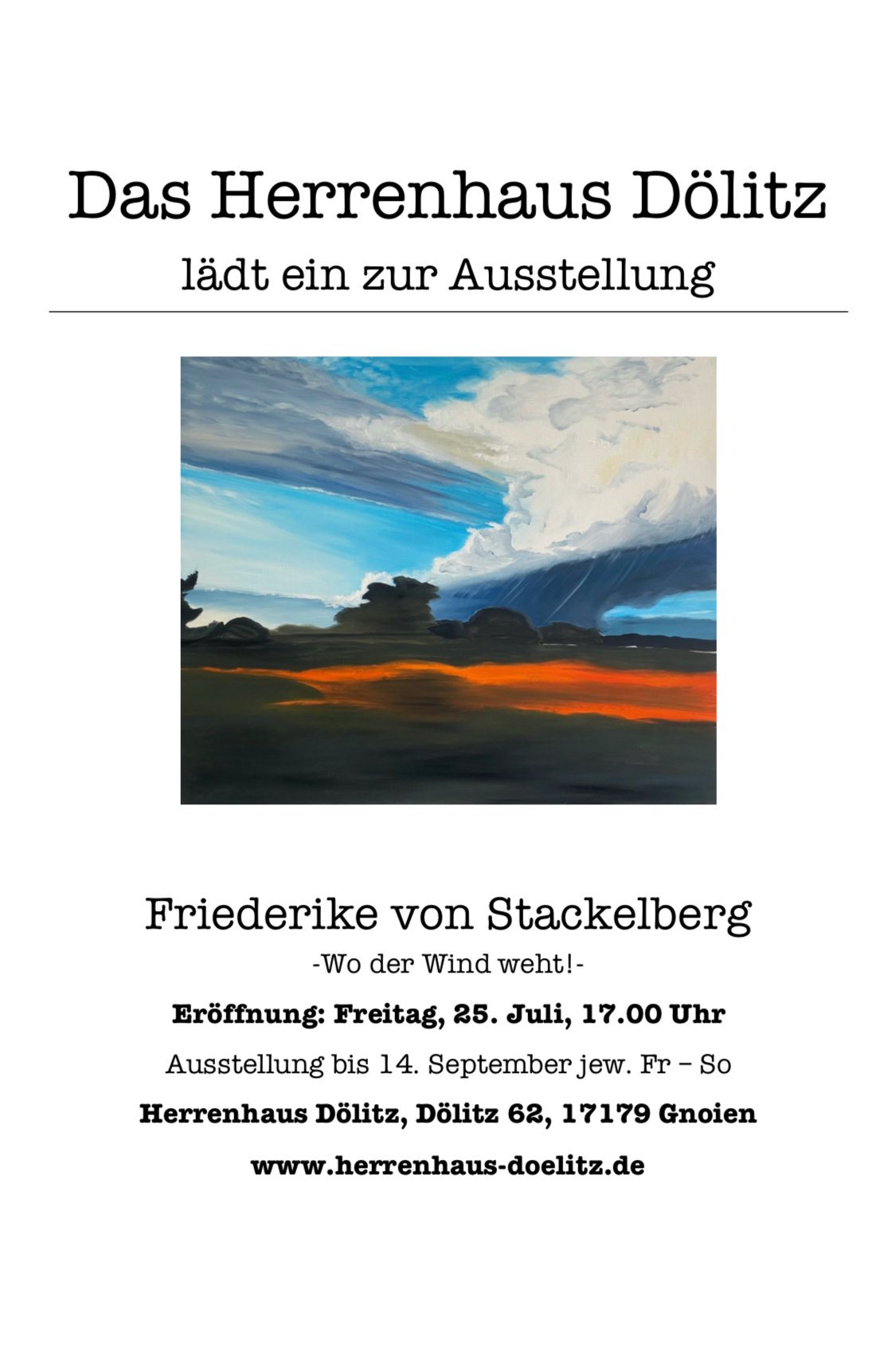 Sturmwolken, Öl auf Leinwand, 100 x 120 cm