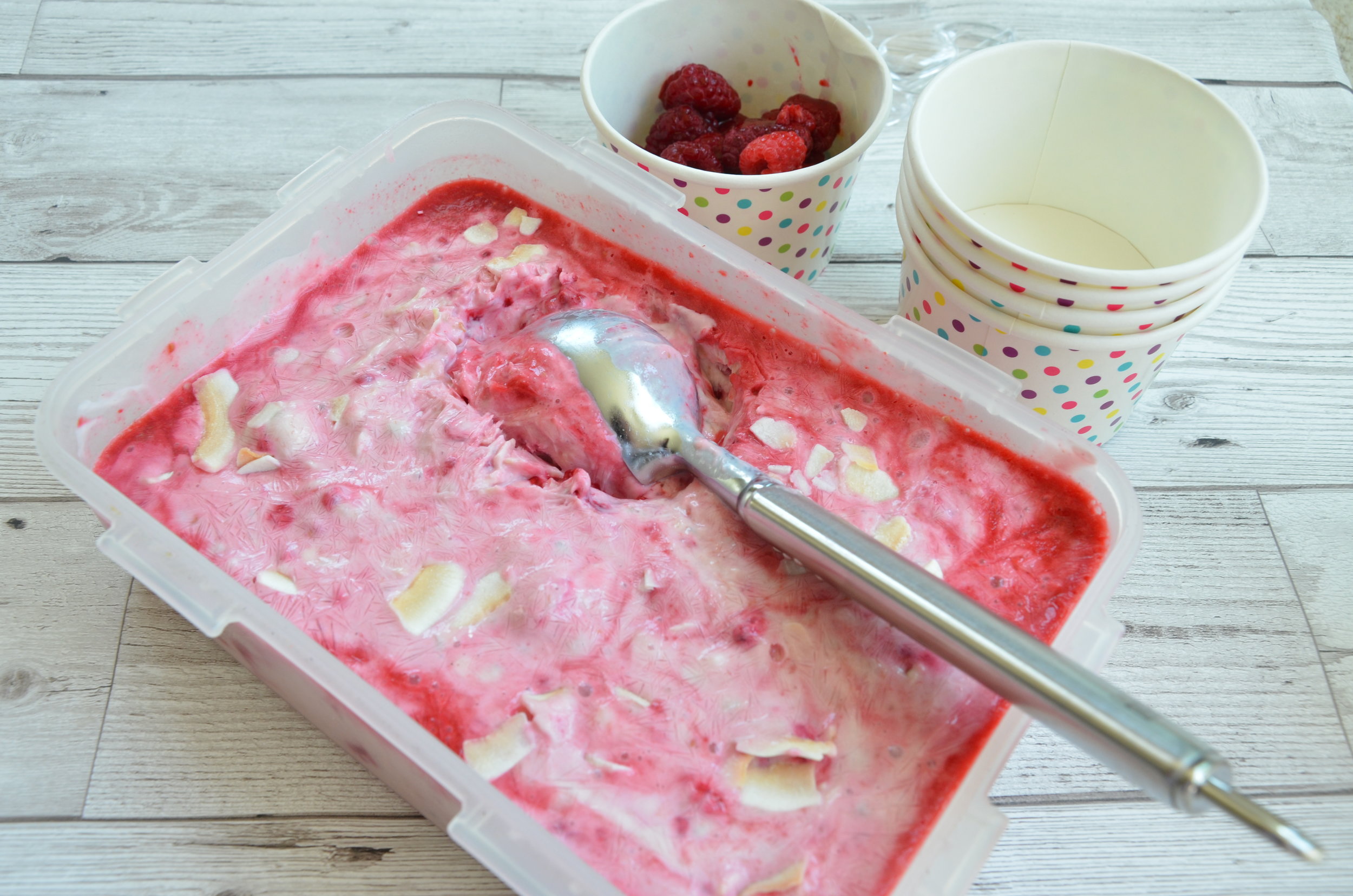 raspberry & coconut FroYo — The Health Boost