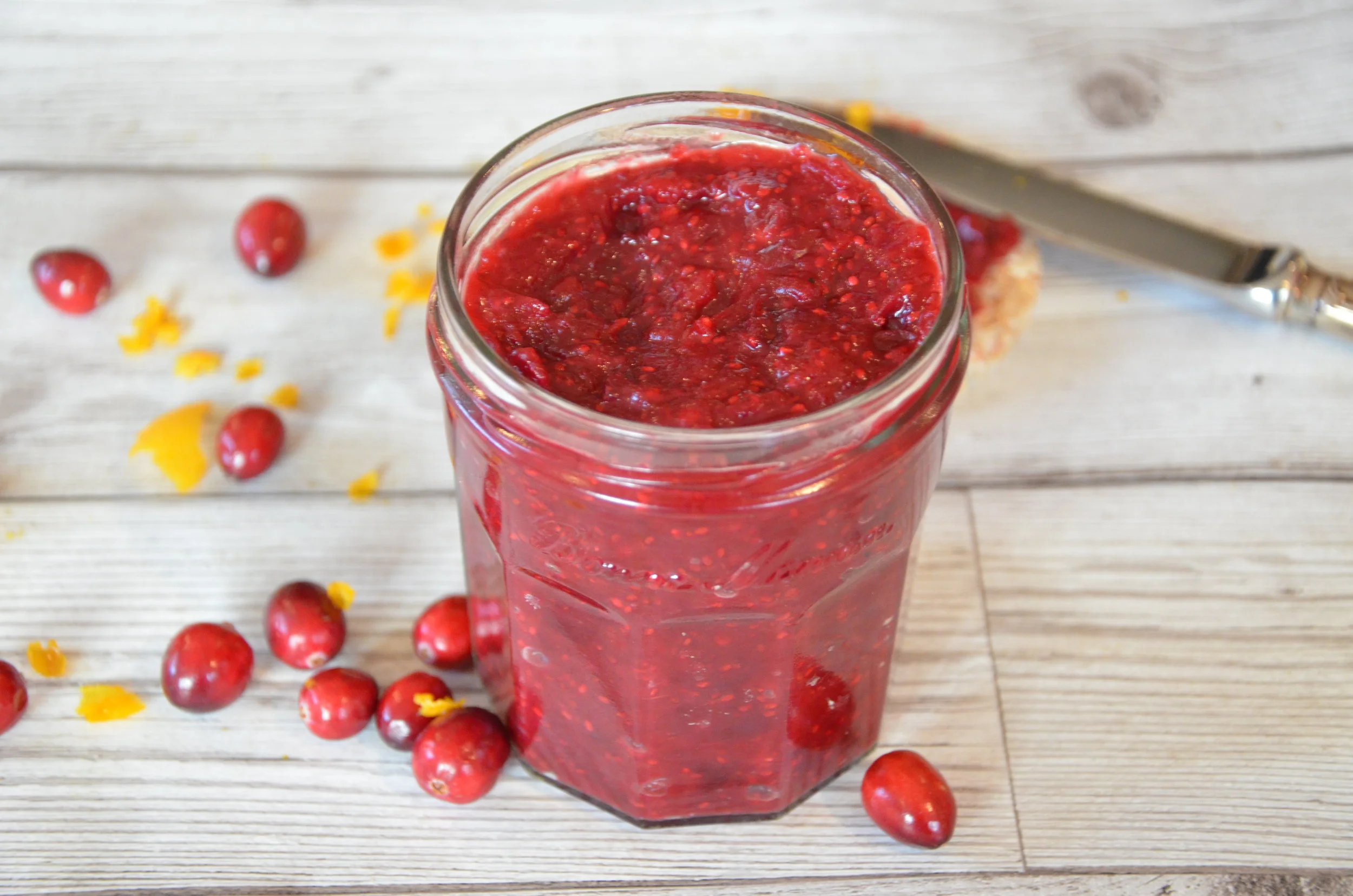 cranberry & orange chia jam