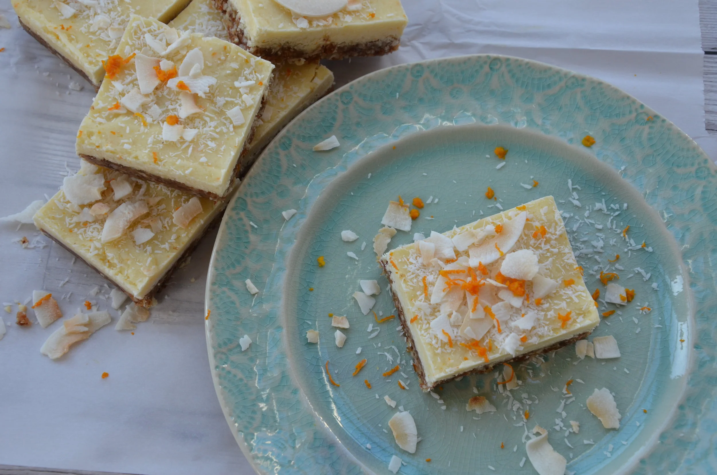 vegan coconut &amp; orange slice