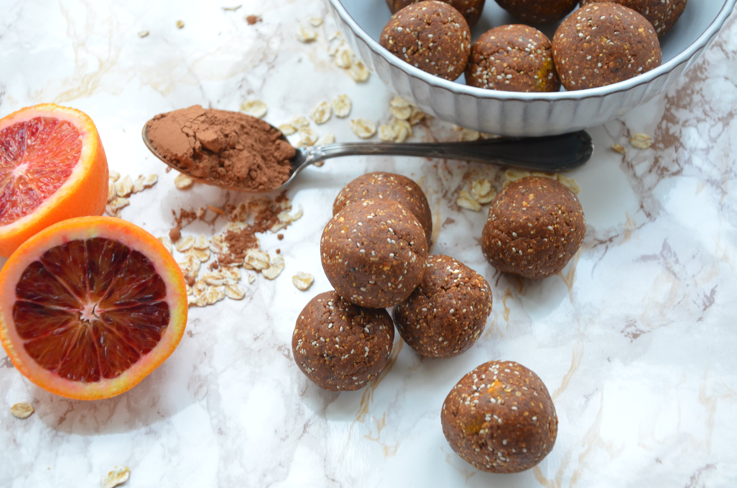 raw cacao, orange &amp; turmeric power balls