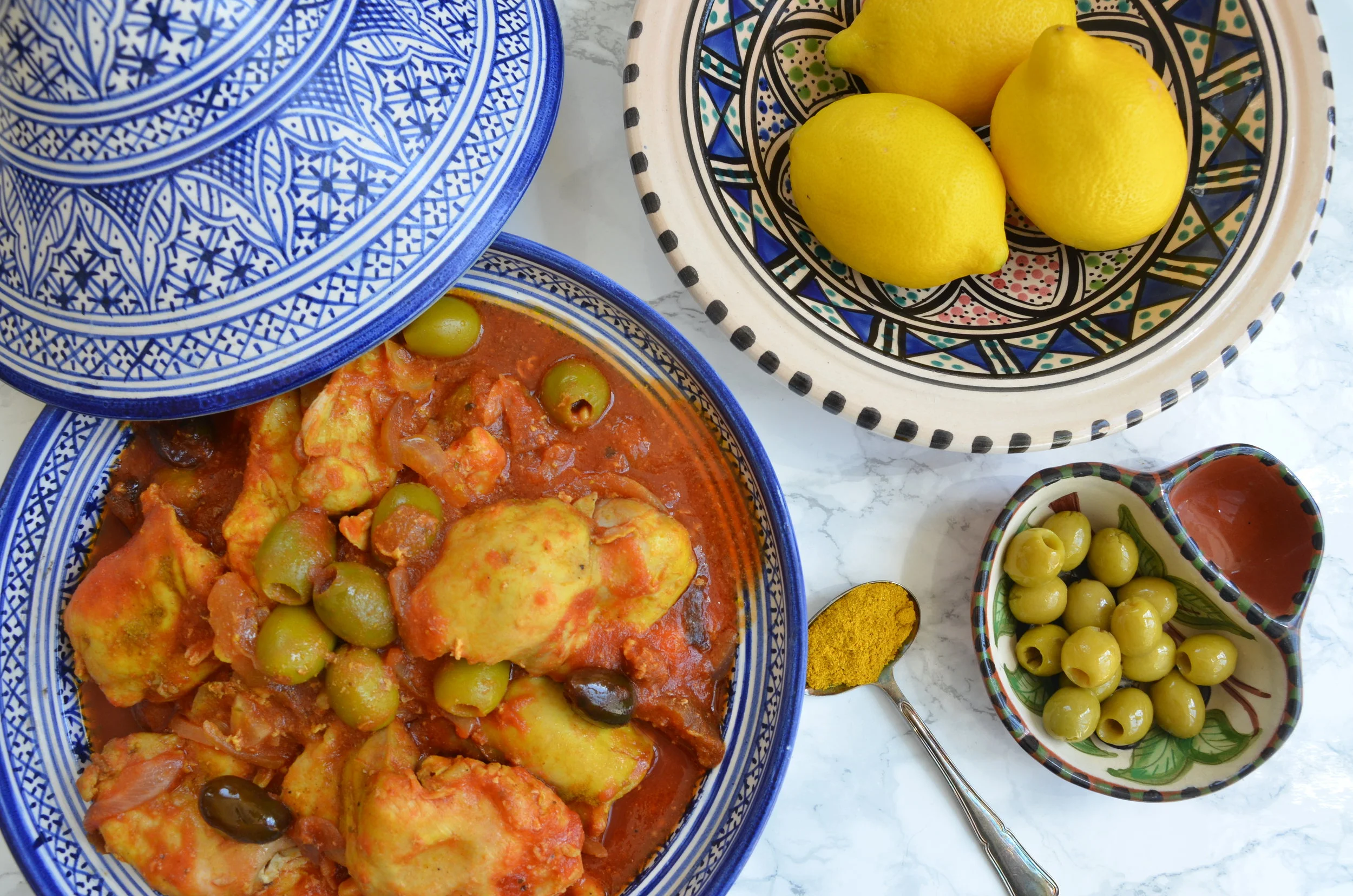 moroccan chicken &amp; olive tagine