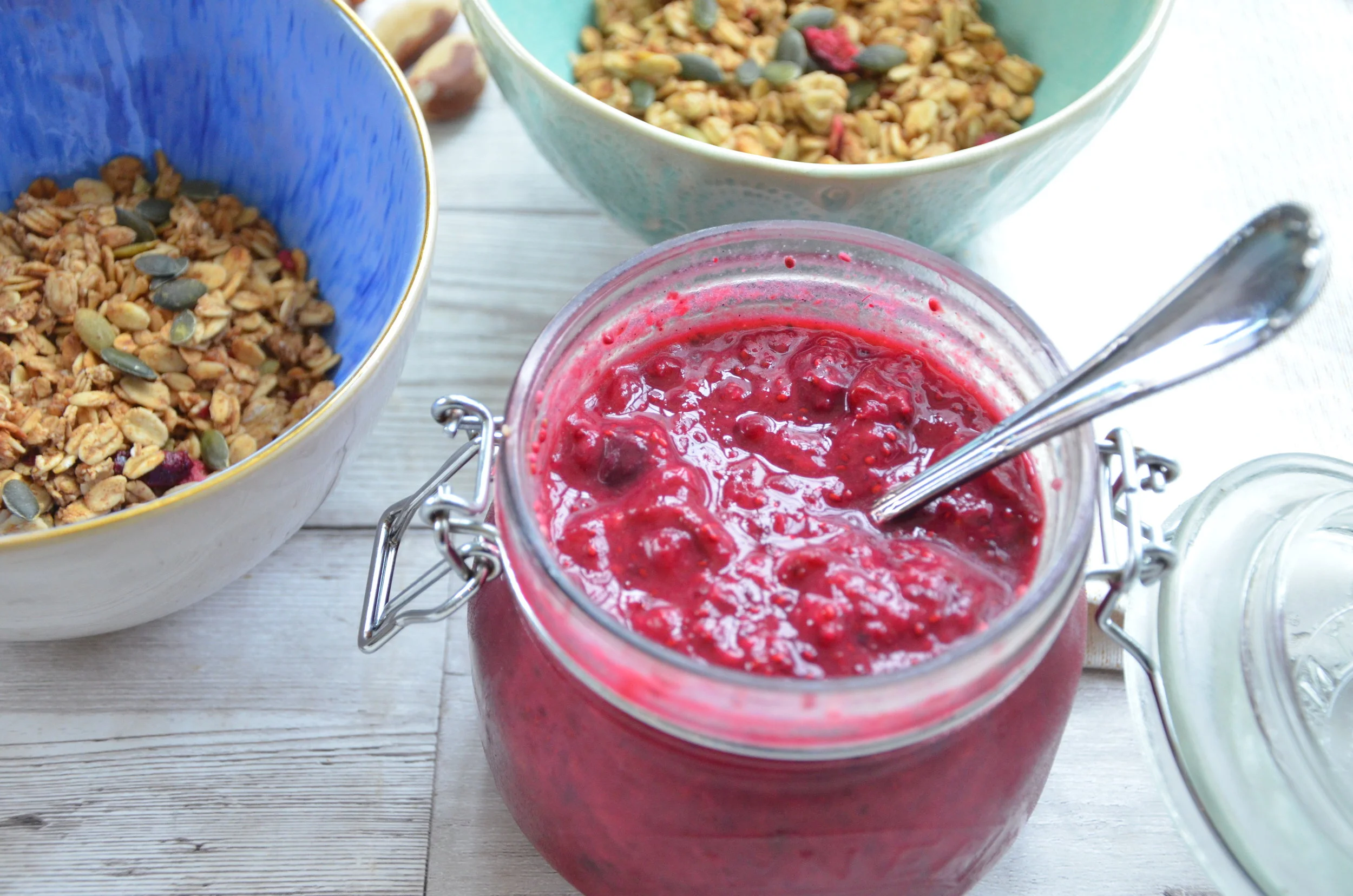 plum &amp; berry chia compote