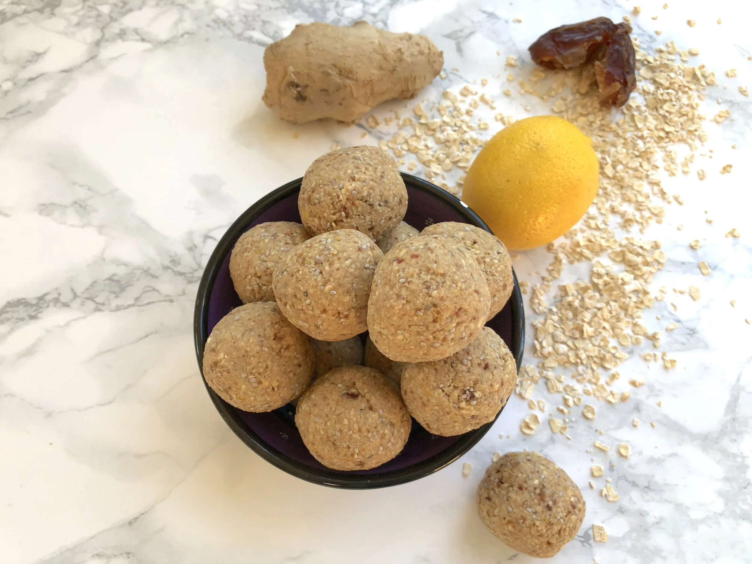 Lemon &amp; ginger energy snack