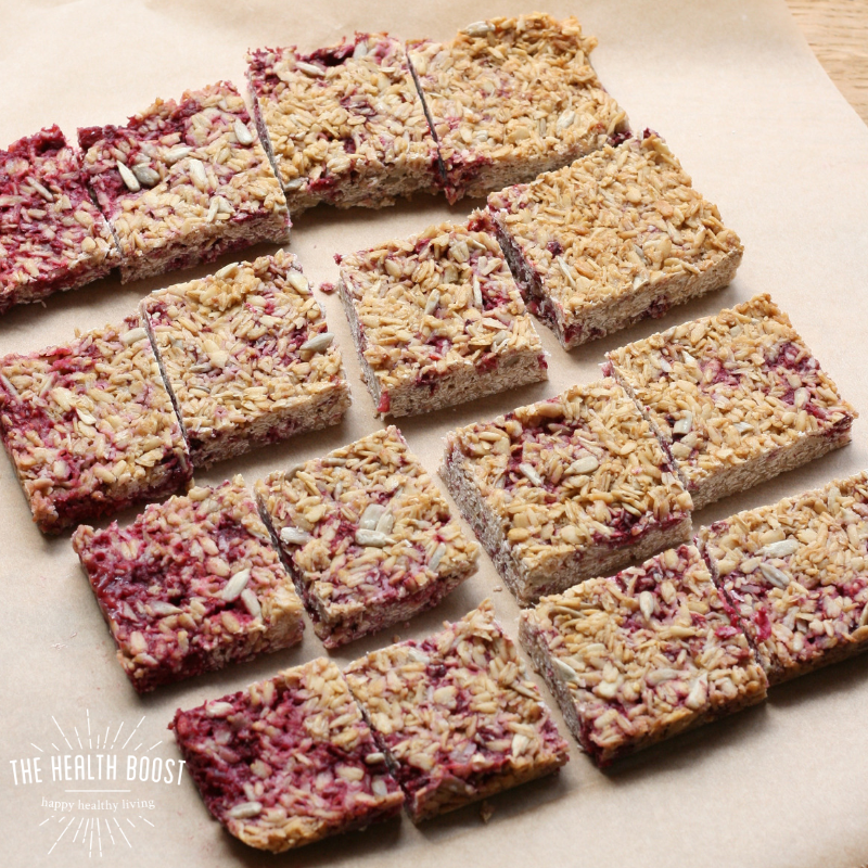 raspberry and coconut flapjacks