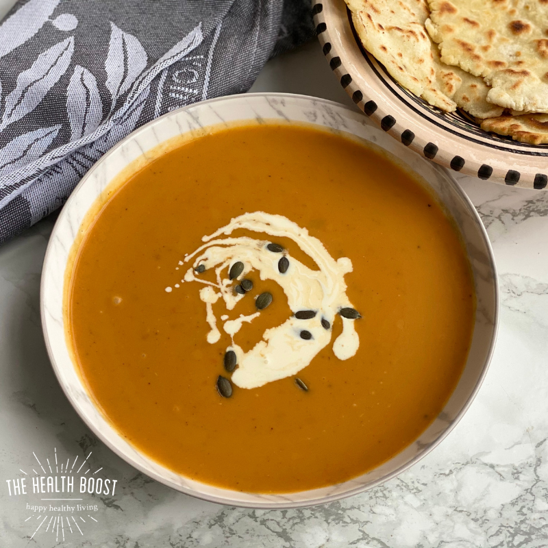 Butternut squash garam masala soup