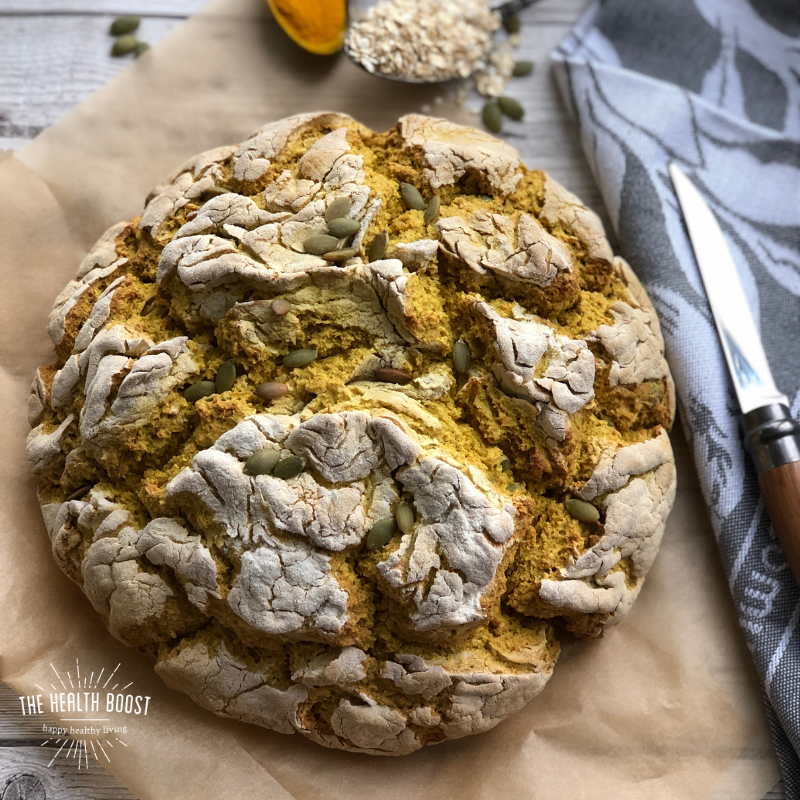buckwheat turmeric soda bread