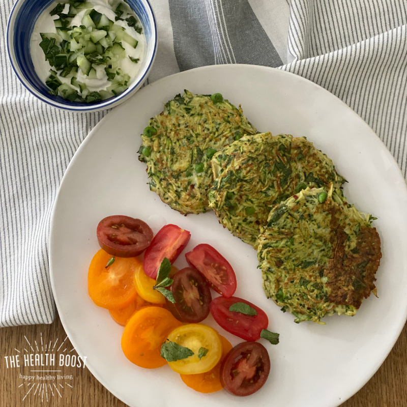 courgette &amp; mint fritters