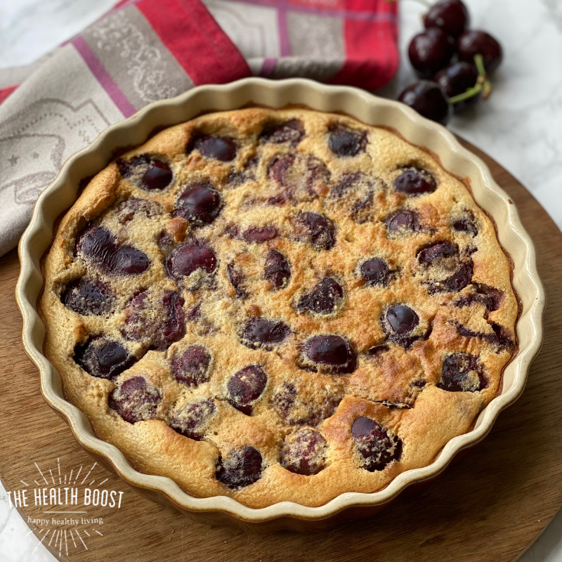 French cherry &amp; almond clafoutis