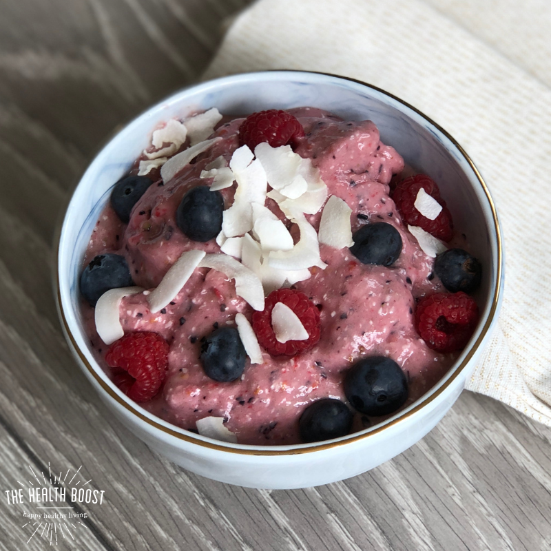 Berries &amp; coconut nice cream