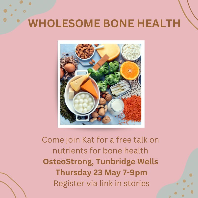 𝗖𝗢𝗠𝗘 𝗝𝗢𝗜𝗡 𝗠𝗘!⁣
⁣
This Thursday I&rsquo;ll be talking at OsteoStrong in Tunbridge Wells for a free event talking about the nutrients needed to support our bone health. ⁣
⁣
I&rsquo;ll be joined by Dr Shiv from &Uuml; Health and Wellness who&r