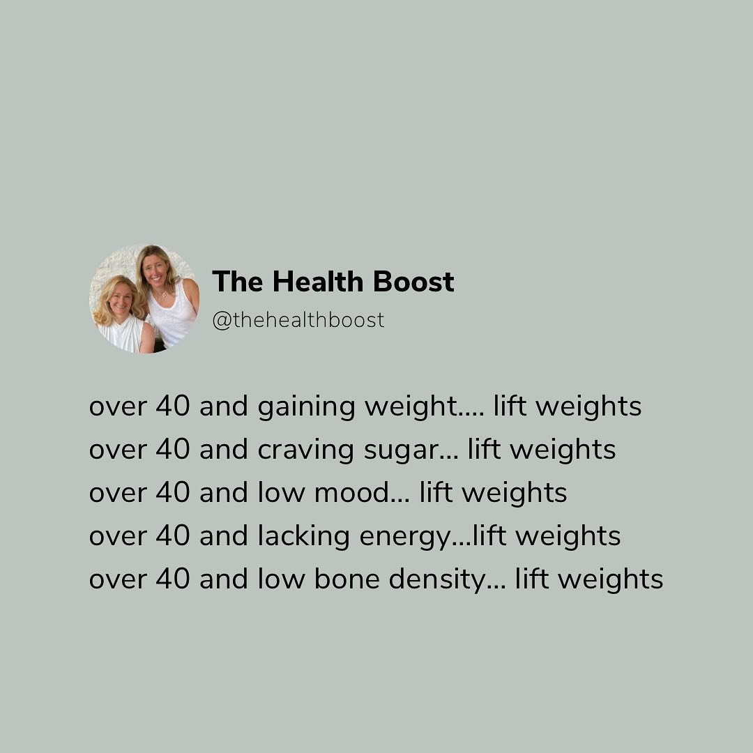If you&rsquo;ve been here a while you&rsquo;ll know we love to talk muscle health!⁣
⁣
Over 40 and noticing changes in your body? It&rsquo;s time to lift weights! ⁣
⁣
𝗚𝗮𝗶𝗻𝗶𝗻𝗴 𝘄𝗲𝗶𝗴𝗵𝘁? 𝗟𝗶𝗳𝘁 𝘄𝗲𝗶𝗴𝗵𝘁𝘀!⁣
Strength training boosts meta