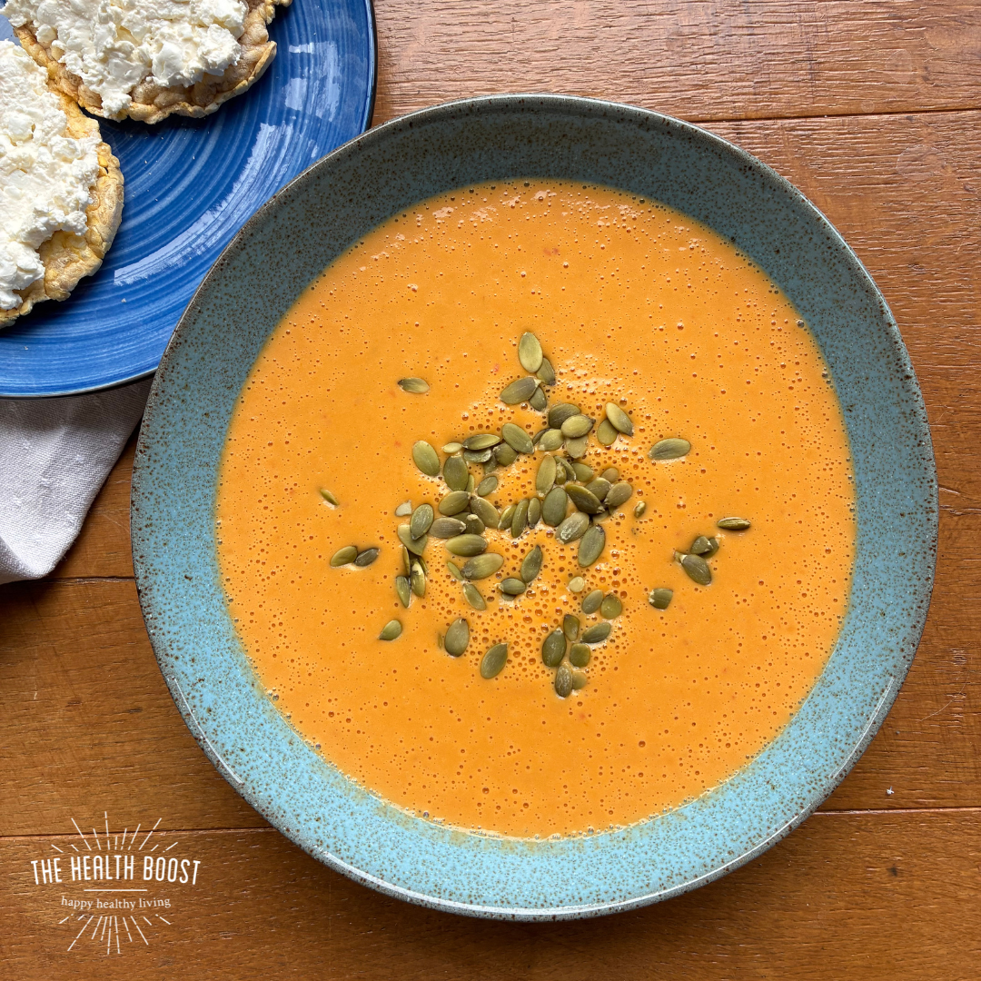 Butternut squash and tofu soup