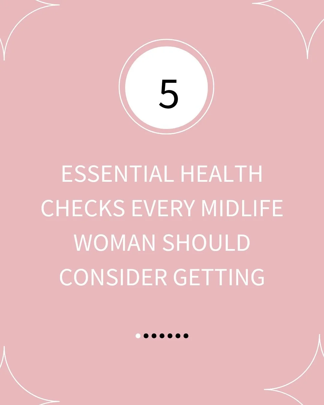 5 𝗲𝘀𝘀𝗲𝗻𝘁𝗶𝗮𝗹 𝗵𝗲𝗮𝗹𝘁𝗵 𝗰𝗵𝗲𝗰𝗸𝘀 𝗲𝘃𝗲𝗿𝘆 𝗺𝗶𝗱𝗹𝗶𝗳𝗲 𝘄𝗼𝗺𝗲𝗻 𝘀𝗵𝗼𝘂𝗹𝗱 𝗰𝗼𝗻𝘀𝗶𝗱𝗲𝗿⁣
⁣
Midlife is the perfect time to take proactive steps for your long term health.⁣
⁣
𝗔𝗱𝘃𝗮𝗻𝗰𝗲𝗱 𝗯𝗹𝗼𝗼𝗱 𝘁𝗲𝘀𝘁. Let me help y