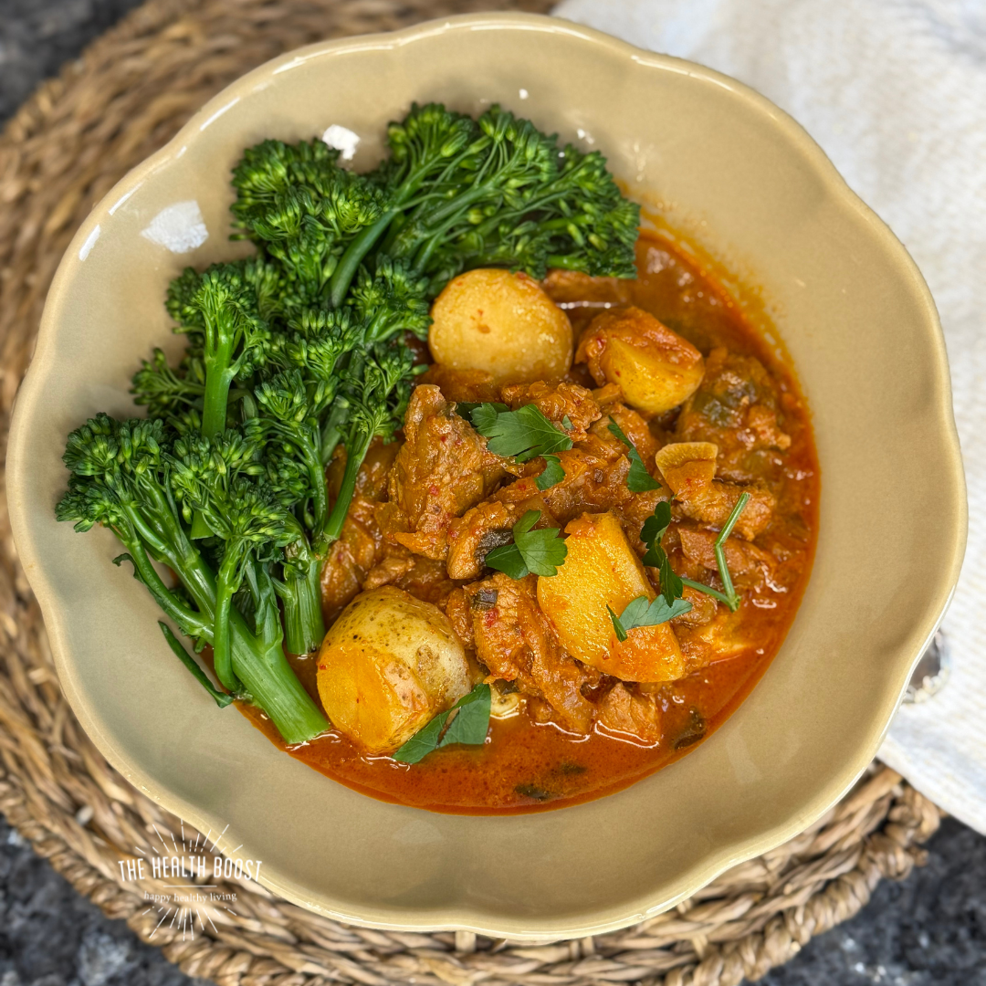 Gochujang pork stew with kimchi