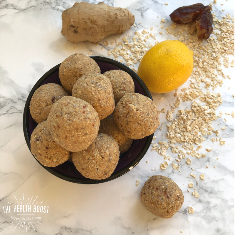Lemon &amp; ginger energy snack