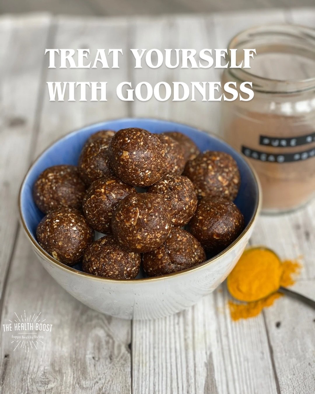 🍫𝐂𝐚𝐜𝐚𝐨 &amp; 𝐭𝐮𝐫𝐦𝐞𝐫𝐢𝐜 𝐛𝐚𝐥𝐥𝐬 𝐟𝐨𝐫 𝐞𝐧𝐞𝐫𝐠𝐲 𝐚𝐧𝐝 𝐈𝐦𝐦𝐮𝐧𝐞 𝐬𝐭𝐫𝐞𝐧𝐠𝐭𝐡🫚

A bit of a treat and a lot of goodness

For a better balance, halve the oats and replace with your choice of protein powder.
Like it more spicy