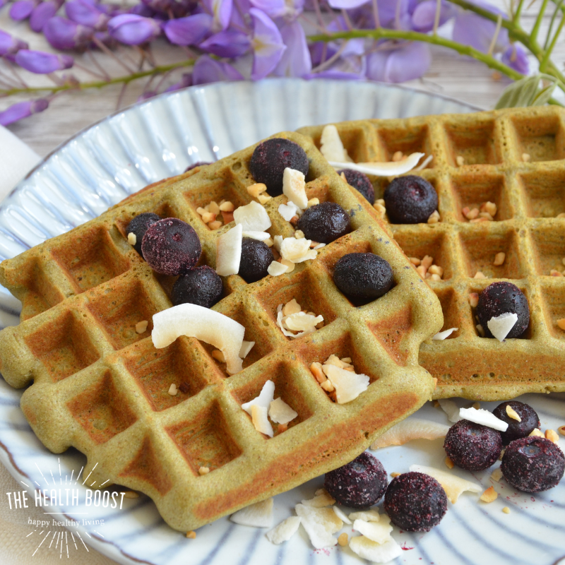 Matcha green tea waffle