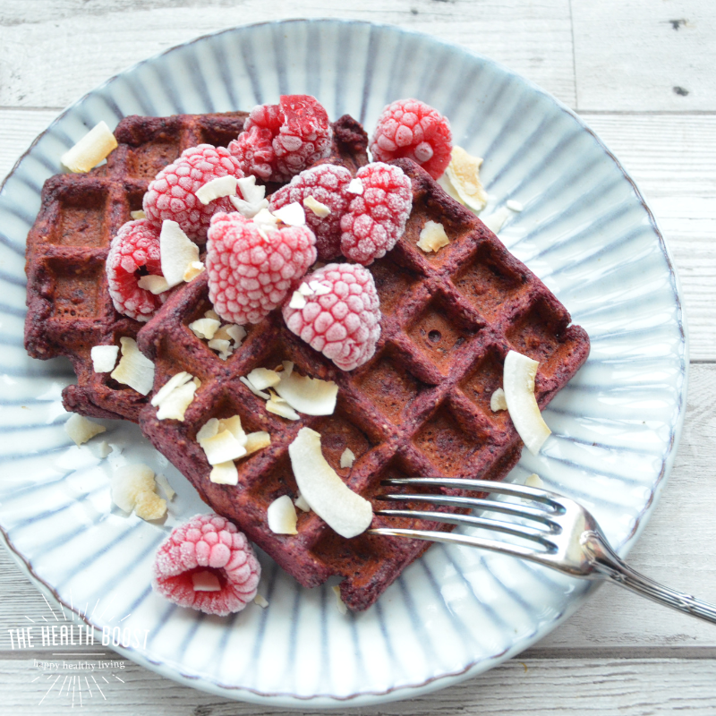 blueberry &amp; beetroot waffle