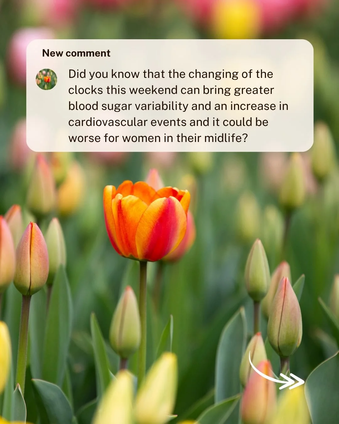 Clocks are changing and moving forward one hour this weekend!⁣
⁣
Start preparing tonight to make sure that you are ready.⁣
⁣
This change can be more difficult than the clocks going back.⁣
⁣
Research shows that there is an increase in cardiovascular e