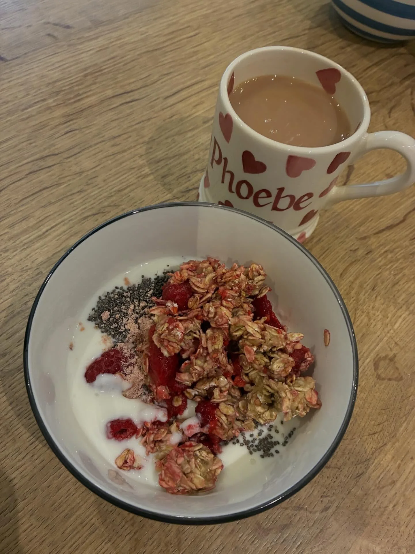 𝗥𝗲𝘃𝗶𝘀𝗶𝗼𝗻 𝗯𝗿𝗲𝗮𝗸𝗳𝗮𝘀𝘁⁣
⁣
I am sharing my daughter&rsquo;s breakfast from the other day, which helped to fuel her A level revision.⁣
⁣
I am really lucky that she listens to me and makes sure to include protein and fibre in all her meals!