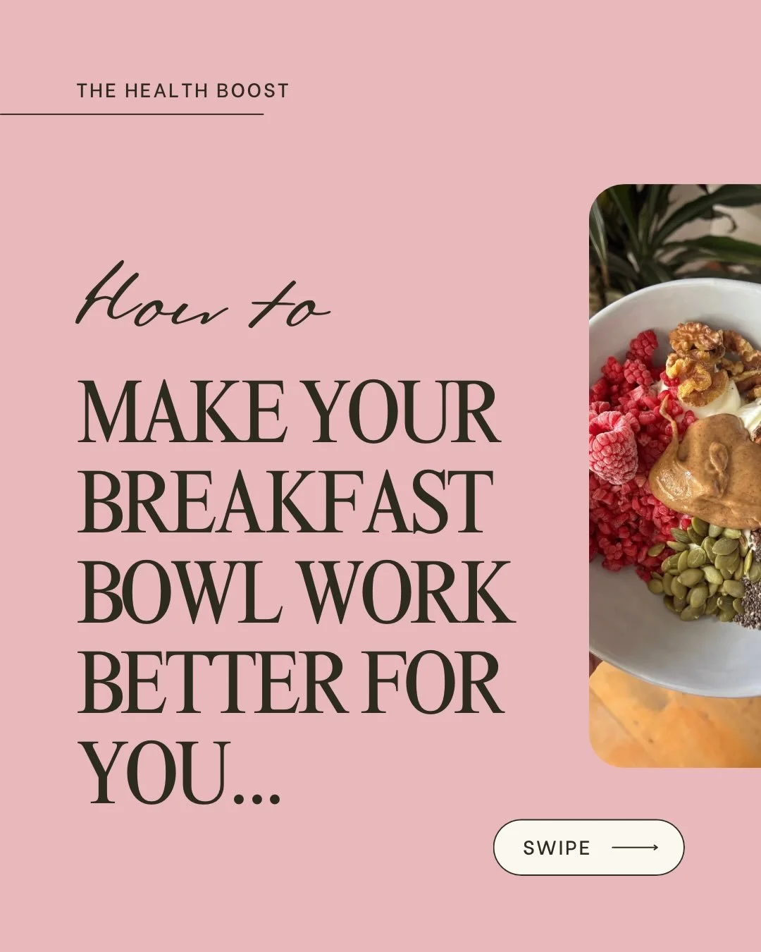 We love a yoghurt bowl &mdash; but not all yoghurt bowls are created equal.

Swap the granola for a handful of nuts, seeds and a spoonful of almond butter and you&rsquo;ve got something that looks almost identical on paper but feels completely differ