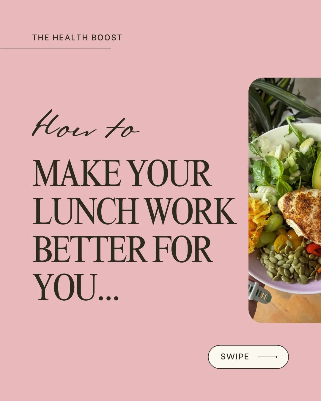 Lunch doesn&rsquo;t have to be an afterthought.

A few simple swaps &ndash; darker leaves, a decent protein, something fermented &mdash; and you&rsquo;ll actually feel the difference by 3pm.

Lots of recipe inspiration on the website to help you put 
