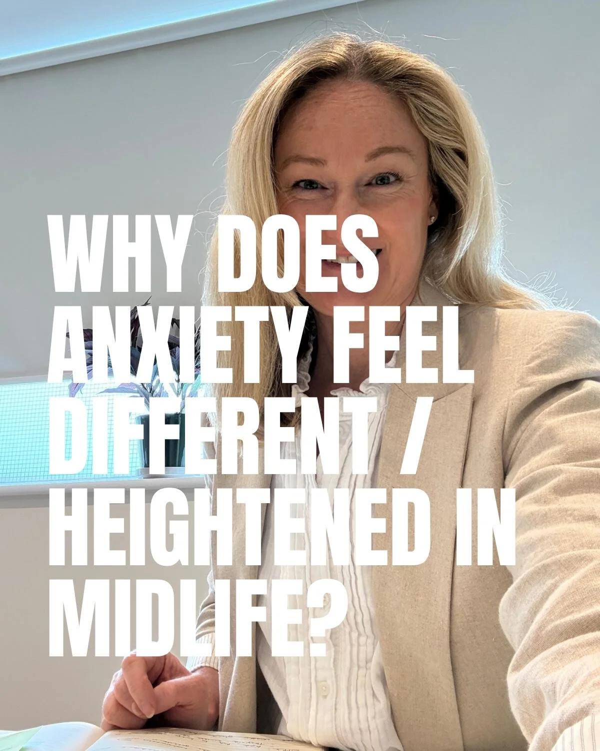 The anxiety that creeps in during midlife &ndash; the 2am wake-ups, the heart racing for no reason, the sense that you&rsquo;ve somehow become a more anxious version of yourself &ndash; is something I hear a lot from women coming to me in their 40s/5
