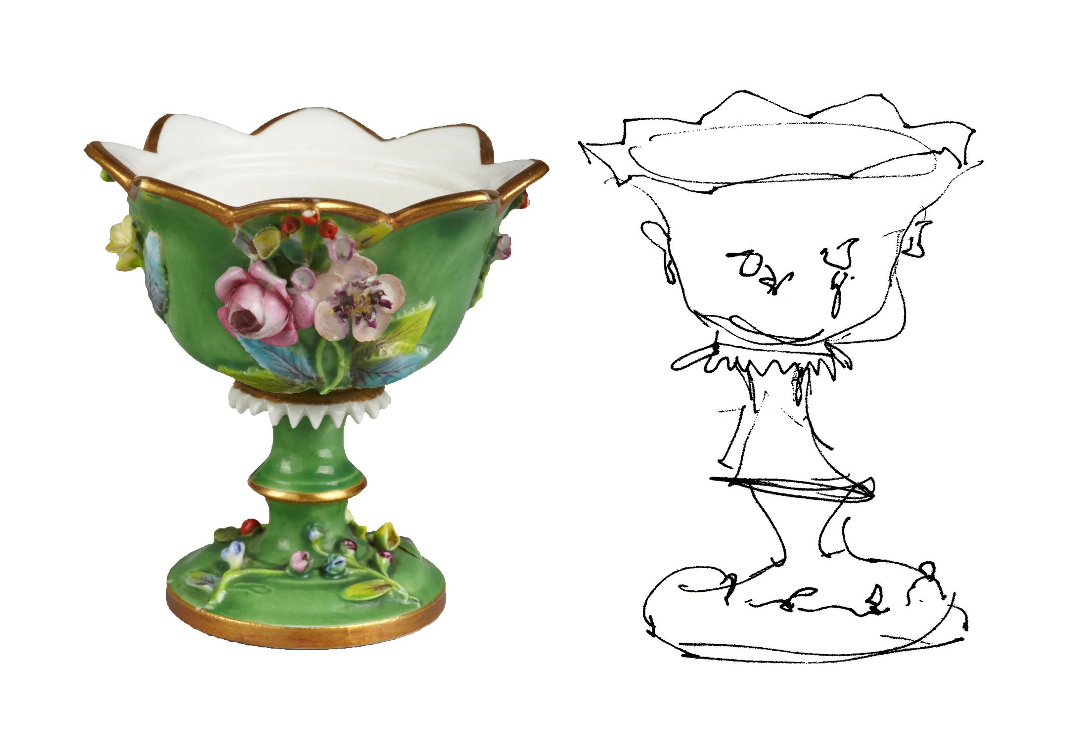 Drawing. Spode Vase