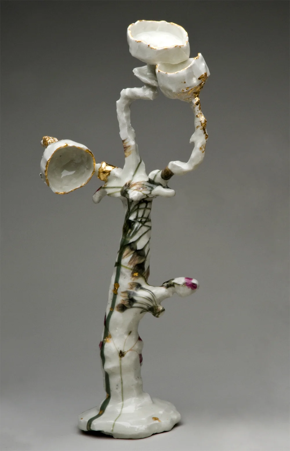 Candlestick with Flowers