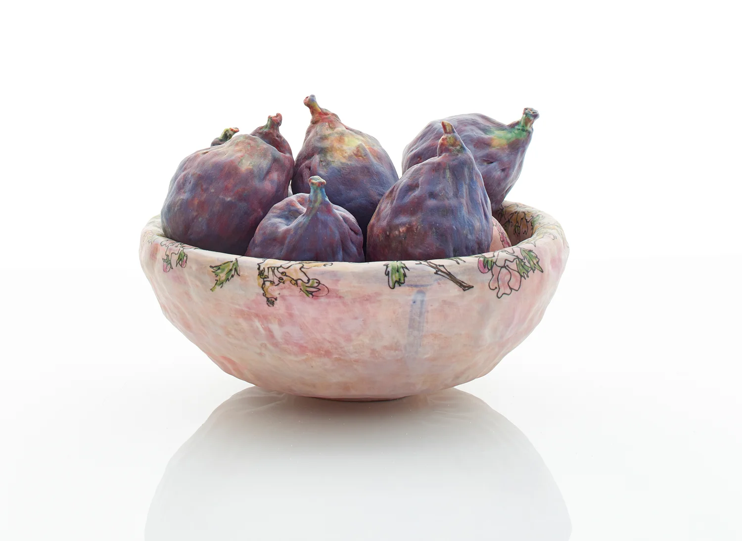 Still Life with Figs & Drawn Flowers