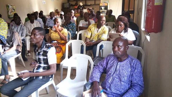 Cross section of Farmers at the AwF (UK), Nigeria meeting.