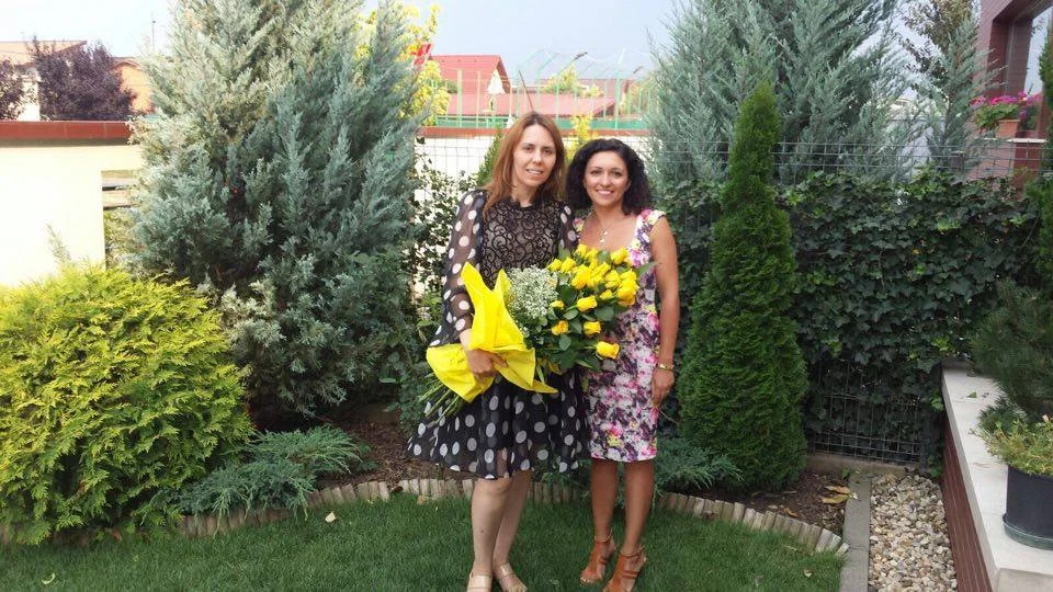 Adela Dinu and her good friend Madalina Mocanu, August 2015