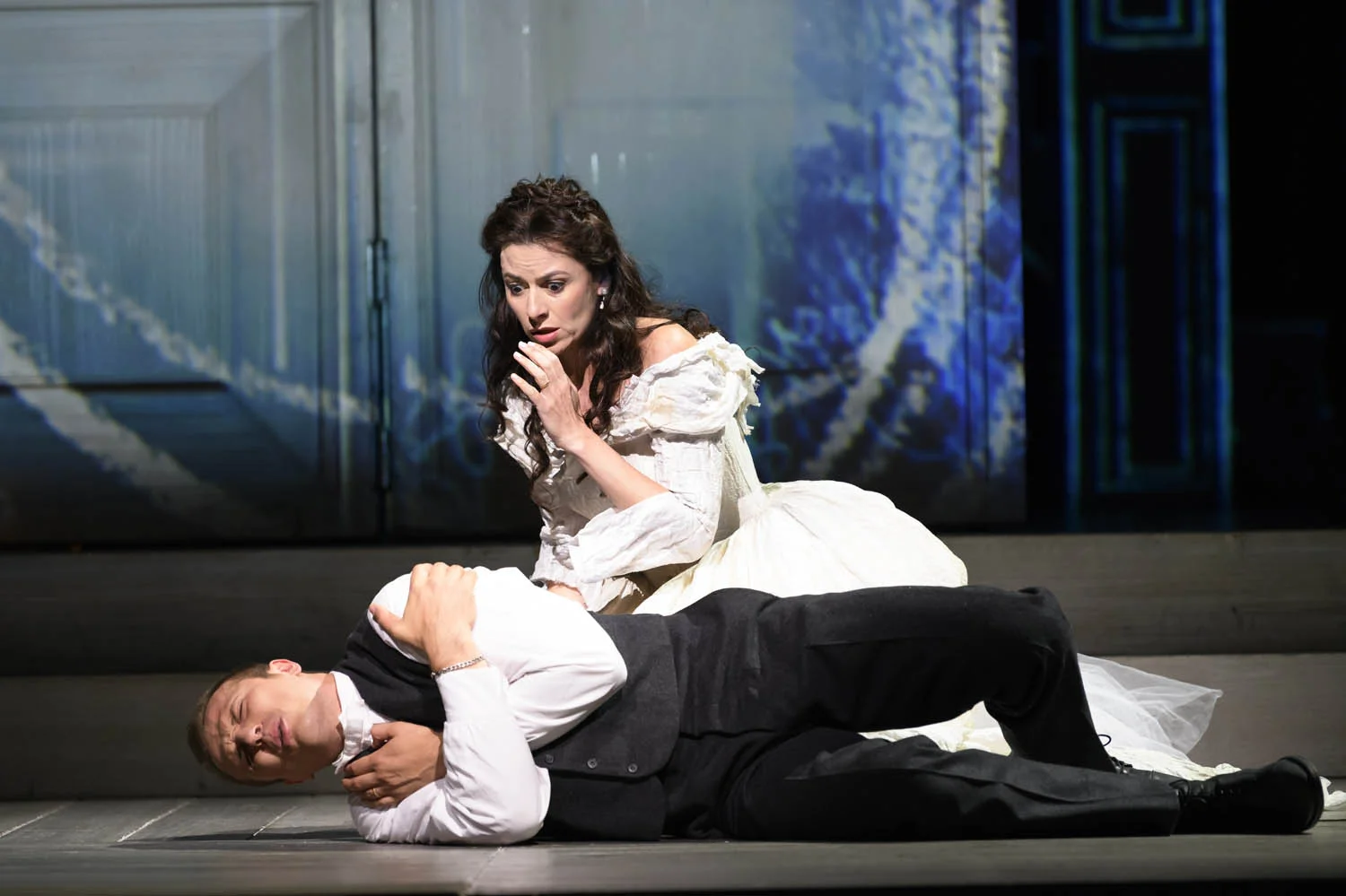 Anatoli Sivko as Masetto & Chen Reiss as Zerlina © Royal Opera House/ Bill Cooper