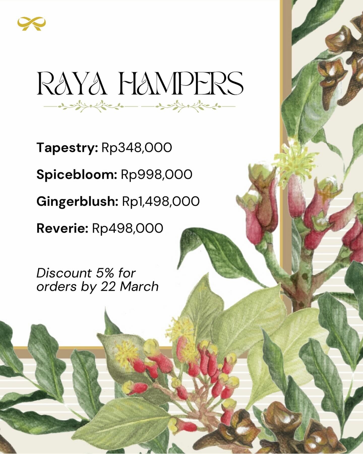 Hi folks! It's Dian here, founder of Kemala. We had a very tough start to 2024 due to family matters so we have been quiet online for the past weeks. But we're now back to offer you some beautifully made Raya Hampers.

This year we have taken inspira