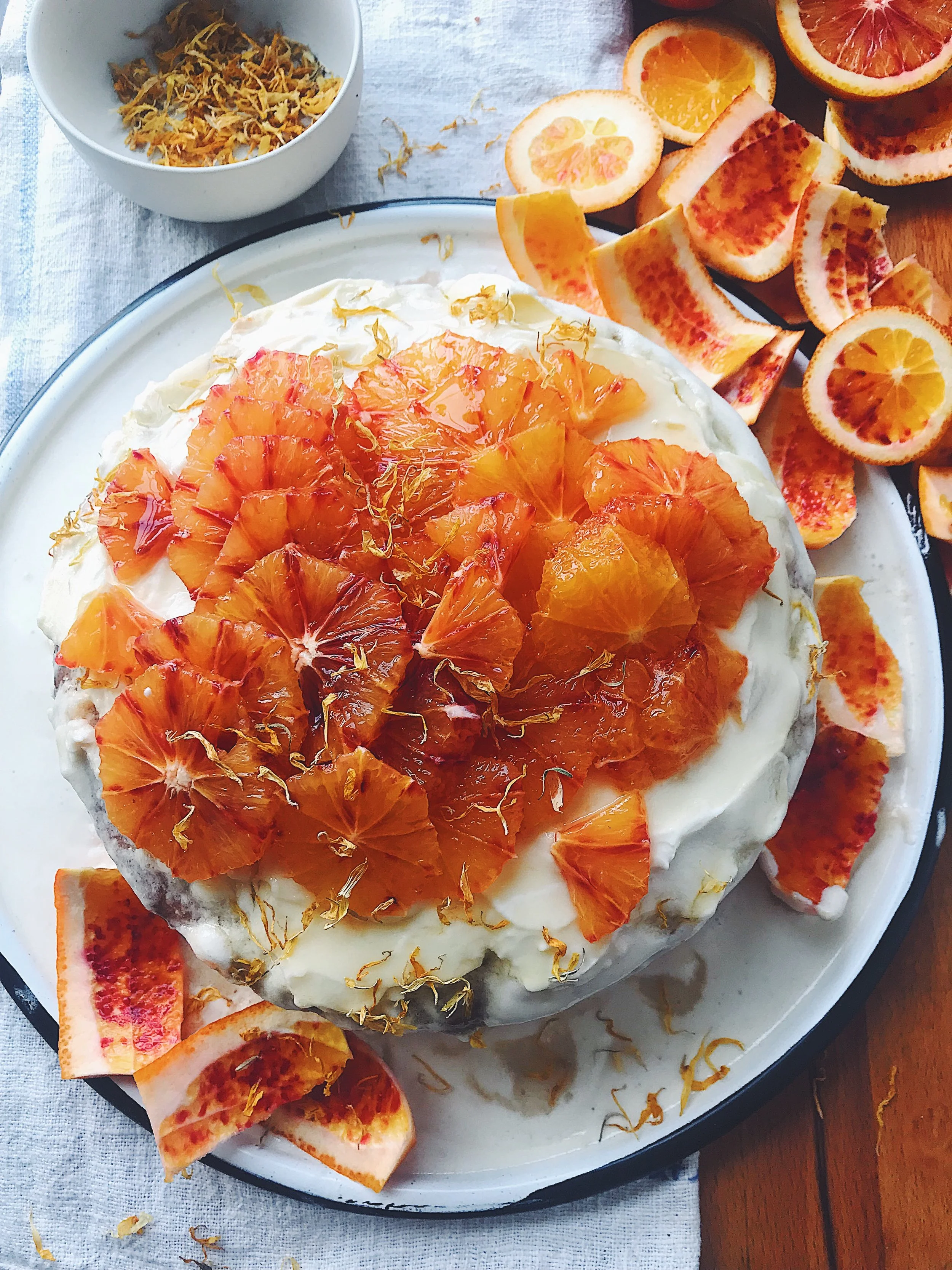Mexican Vanilla Cake with Mascarpone-Honey Frosting
