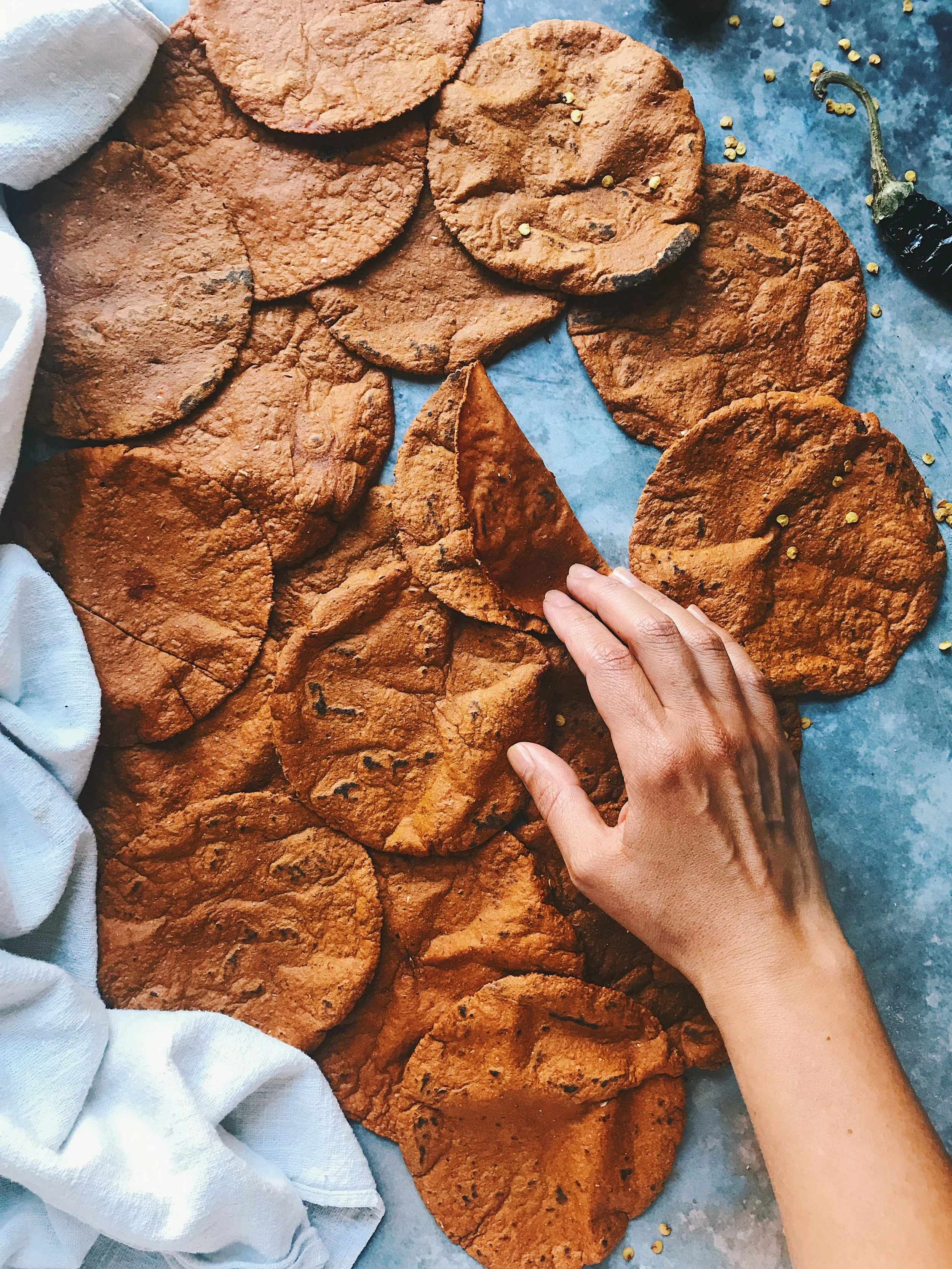 Pasilla and Cascabel Chilli Tortillas