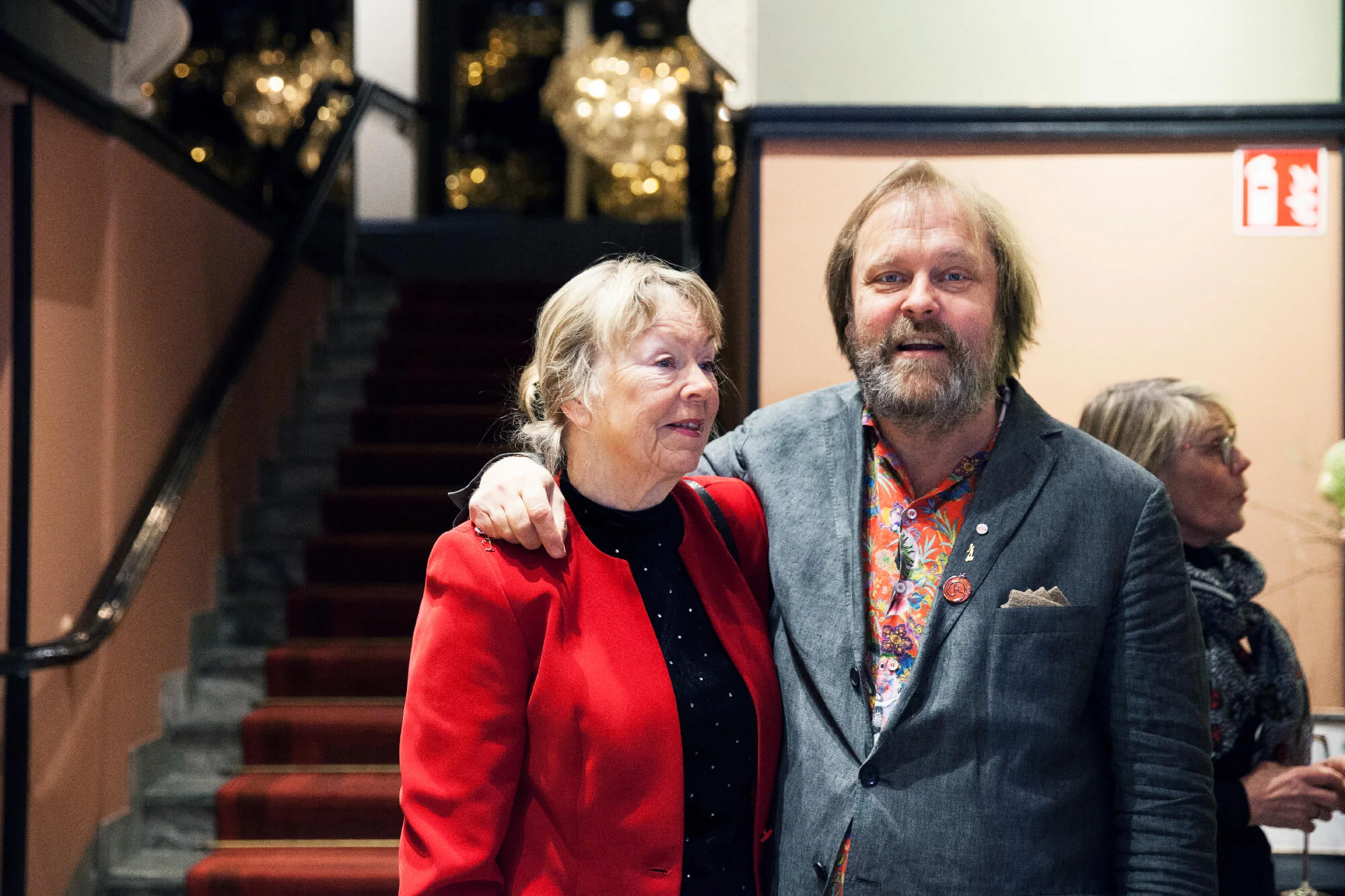 Pelle Sturén fadder till årets seniorpristagare Irma Balzano