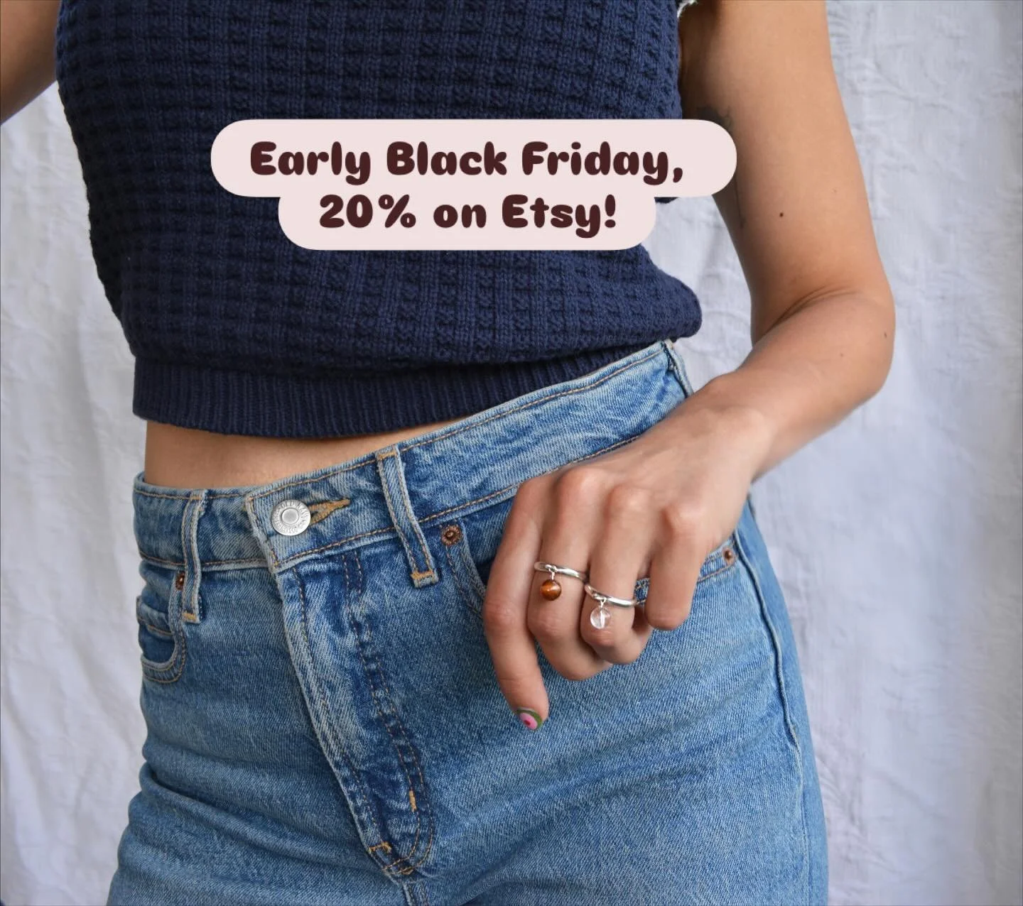 Early Black Friday starts today, 20% off on Etsy, no exclusions &amp; no code needed. This will be the best discount of the year! 

#earlyblackfriday #handmadeincolorado #denverjeweler #gemblue