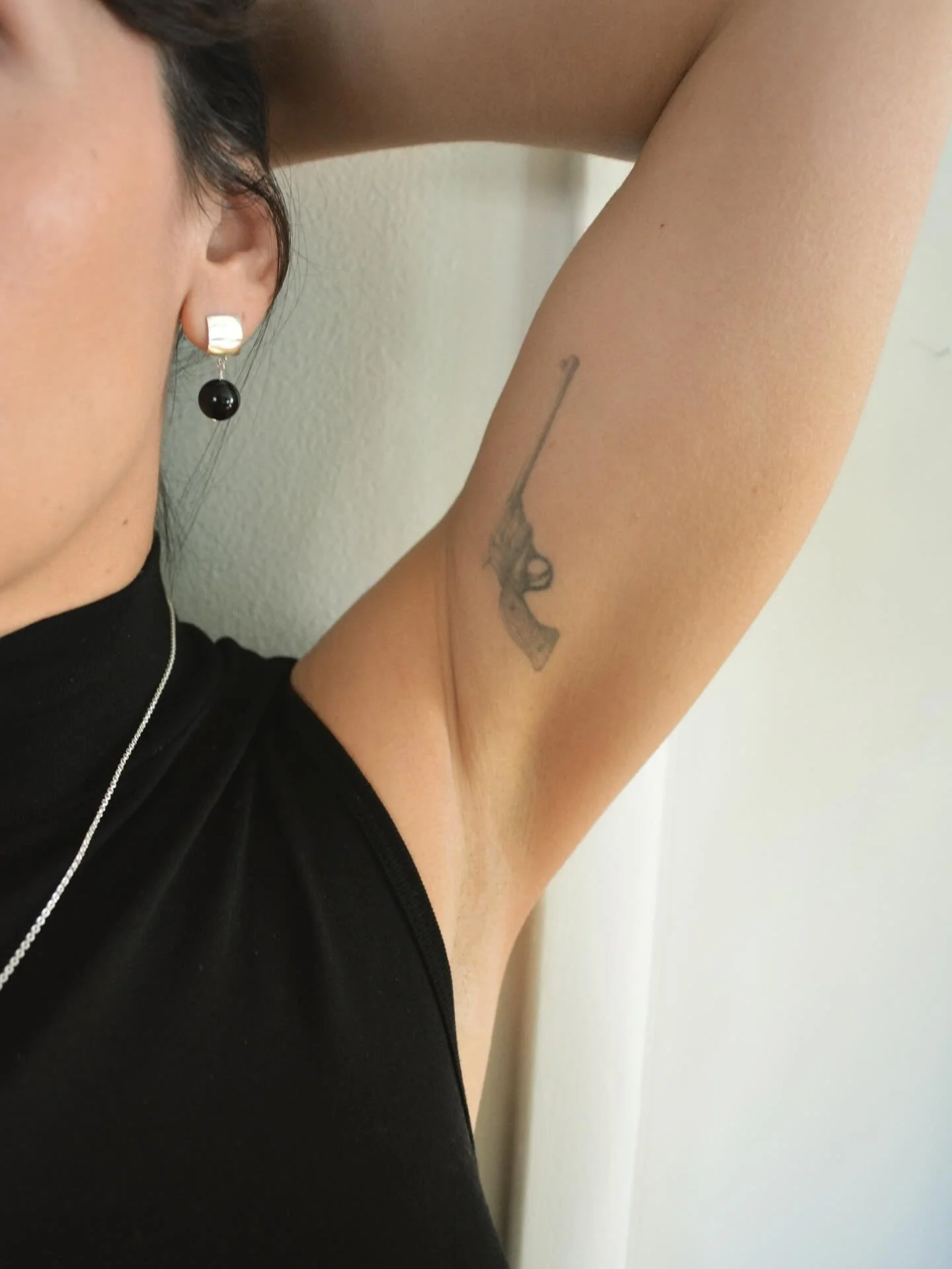 pro gun but only if we&rsquo;re talking biceps💪🏽, also checkout our new Silver Onyx Earrings✨