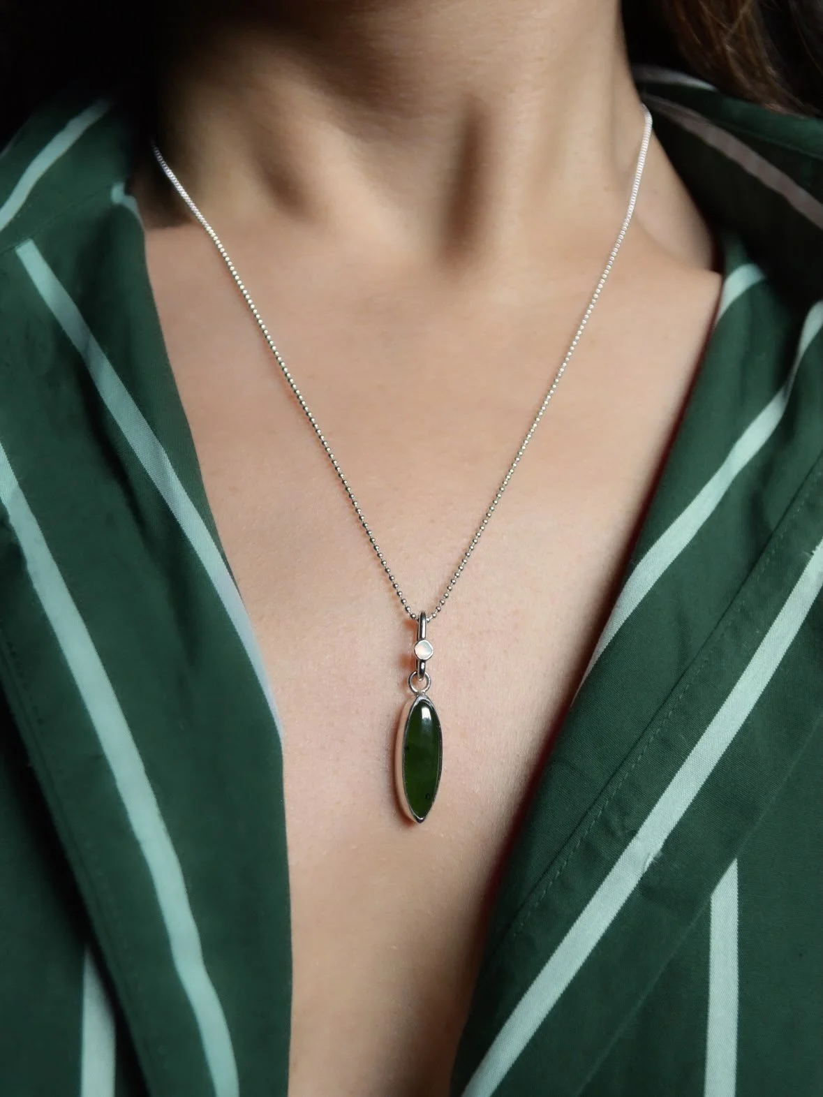 Nephrite jade + Australian Opal ✨

Handmade in studio with solid sterling silver chain + components. Natural gemstones, ethically sourced ✔️