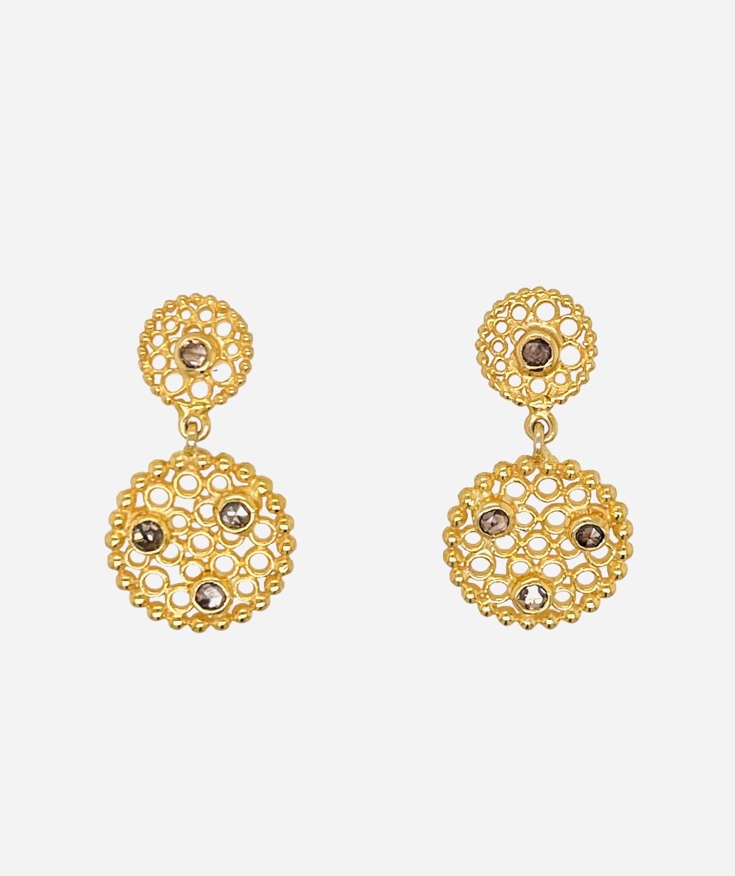 Lot 178 - A pair of 18ct gold earrings by Van Cleef &