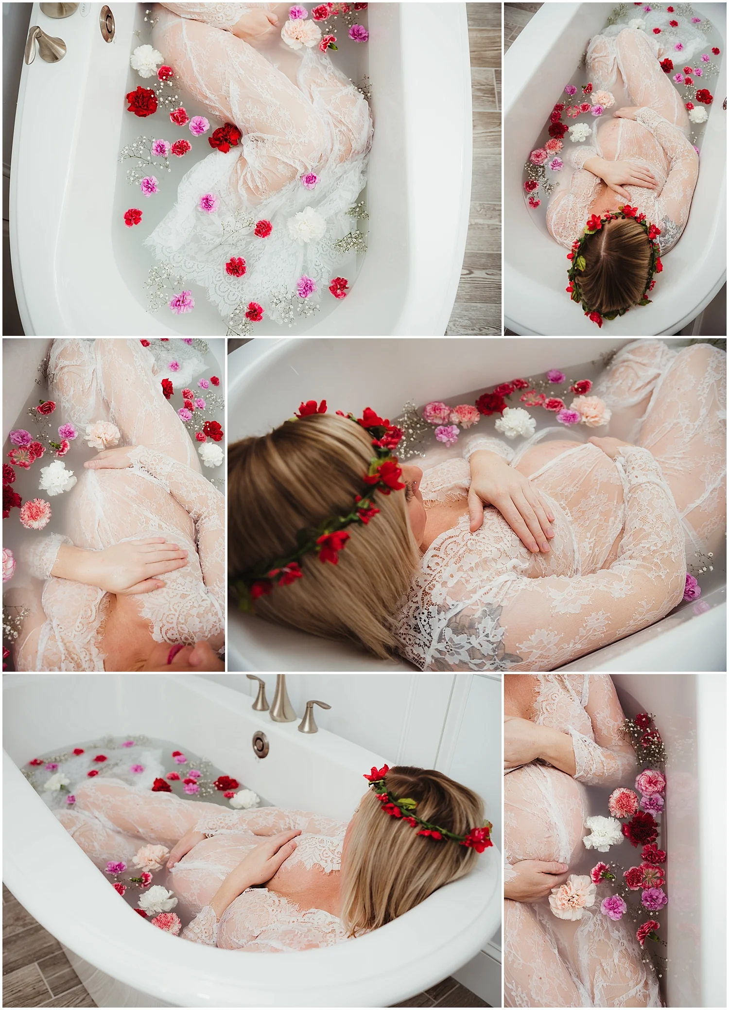 Milk Bath Maternity Session by Maternity Photographer in Luzerne County