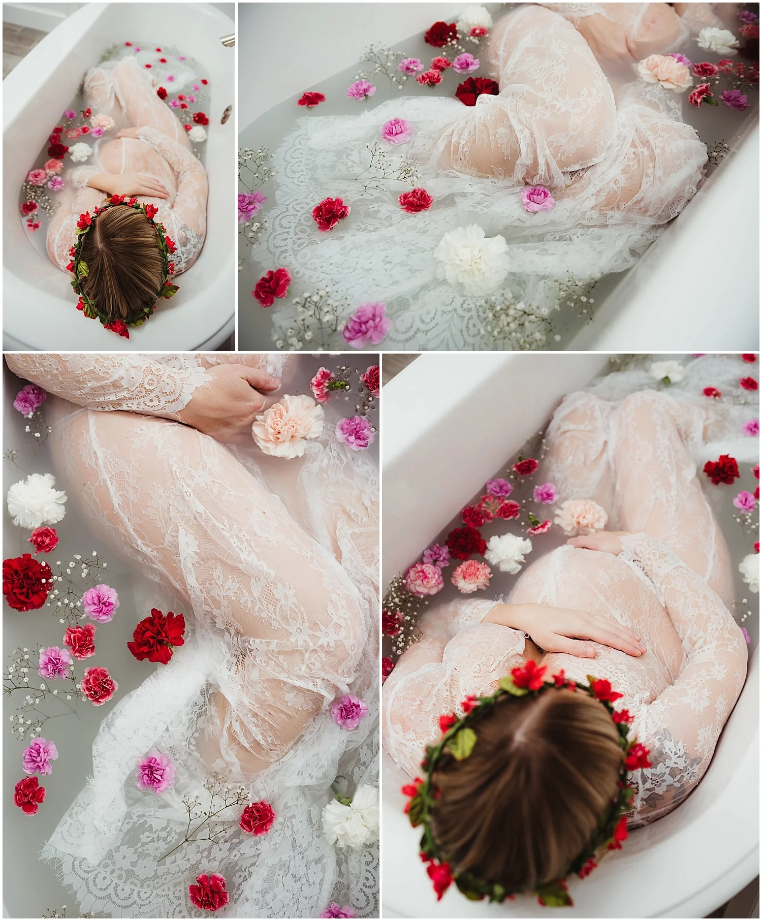 Milk Bath Maternity Session by Maternity Photographer in Luzerne County
