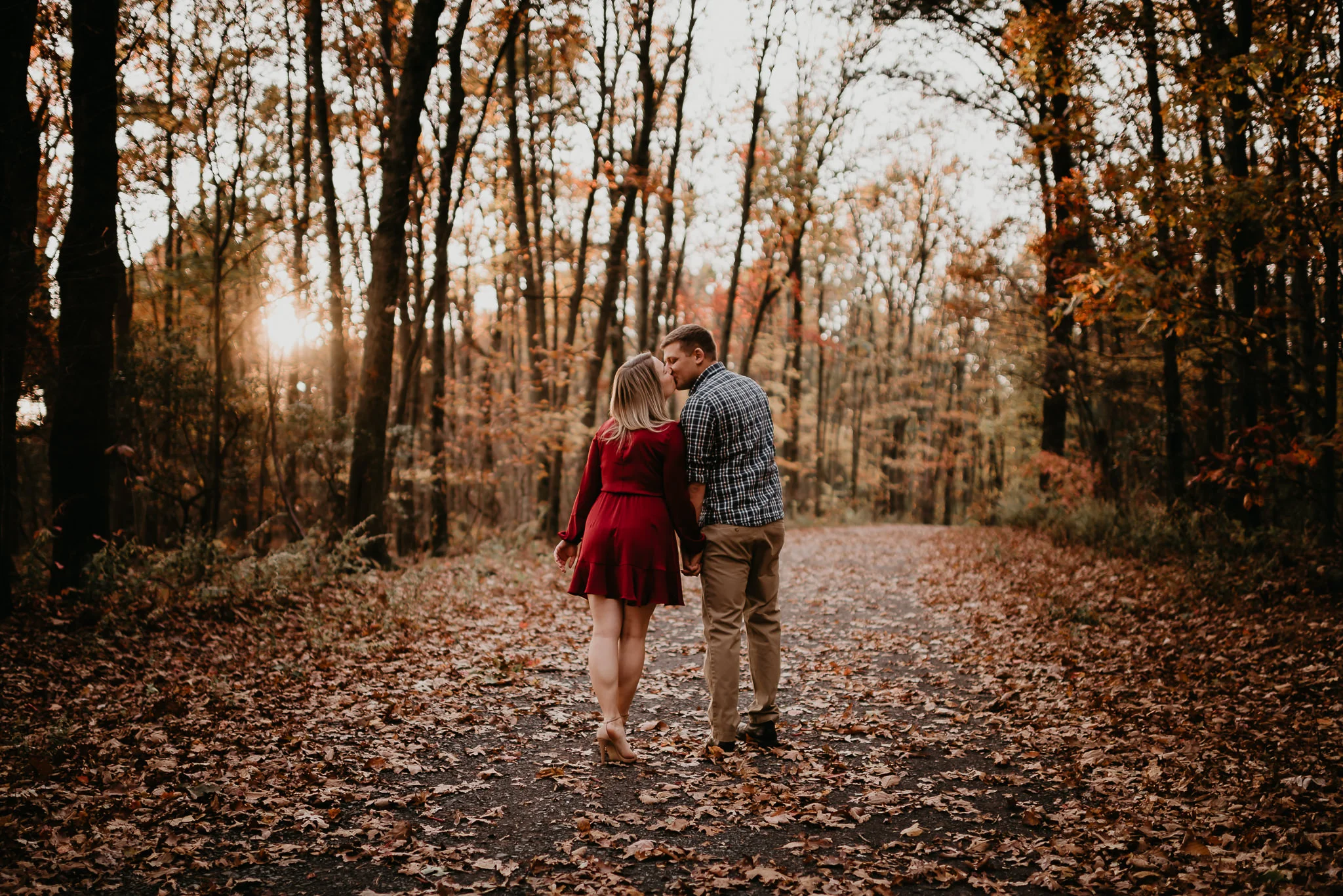Sunset engagement session by NEPA Engagement photographer in Wapwallopen, PA