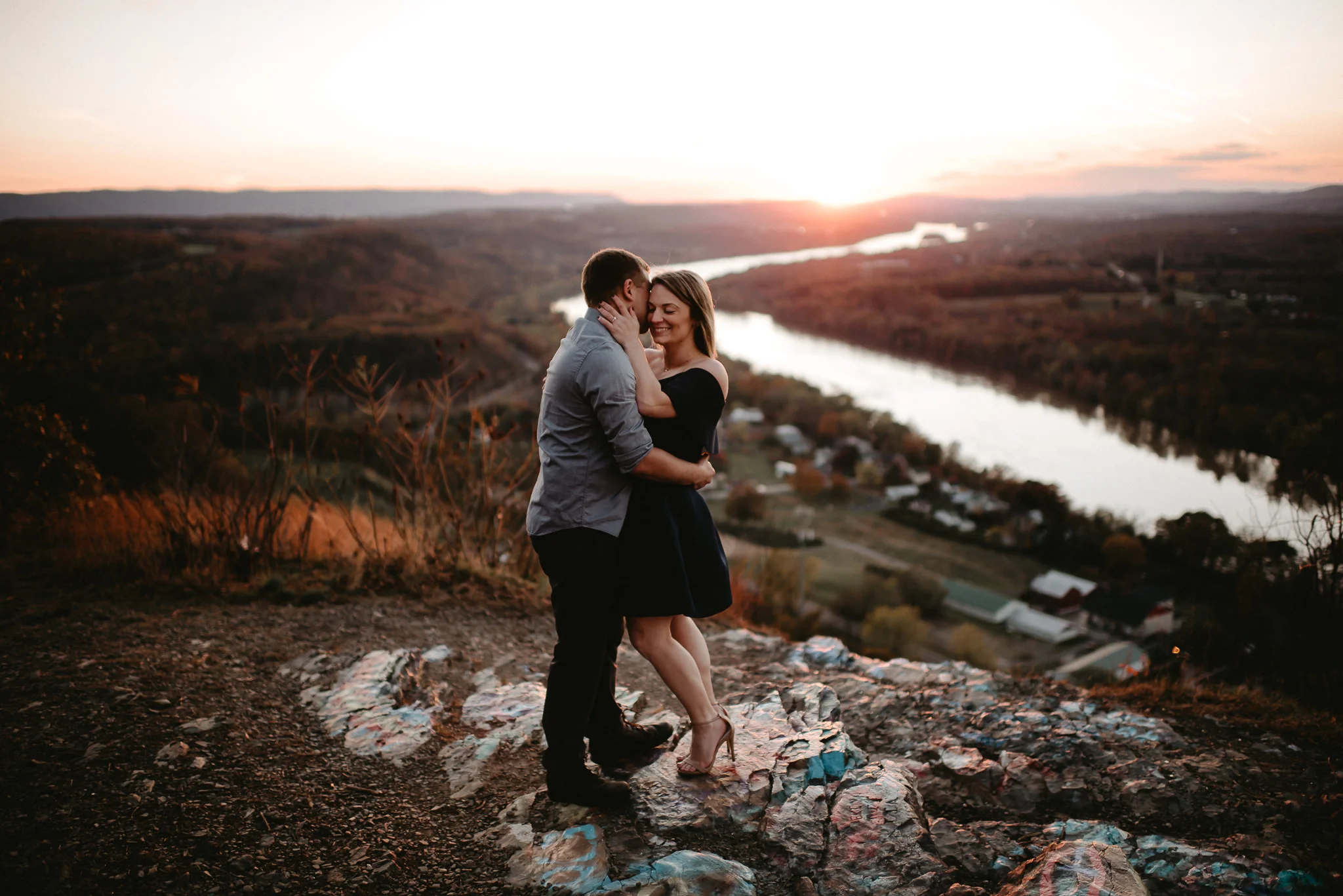 mountain top Engagement session by wedding photographer in Scranton NEPA