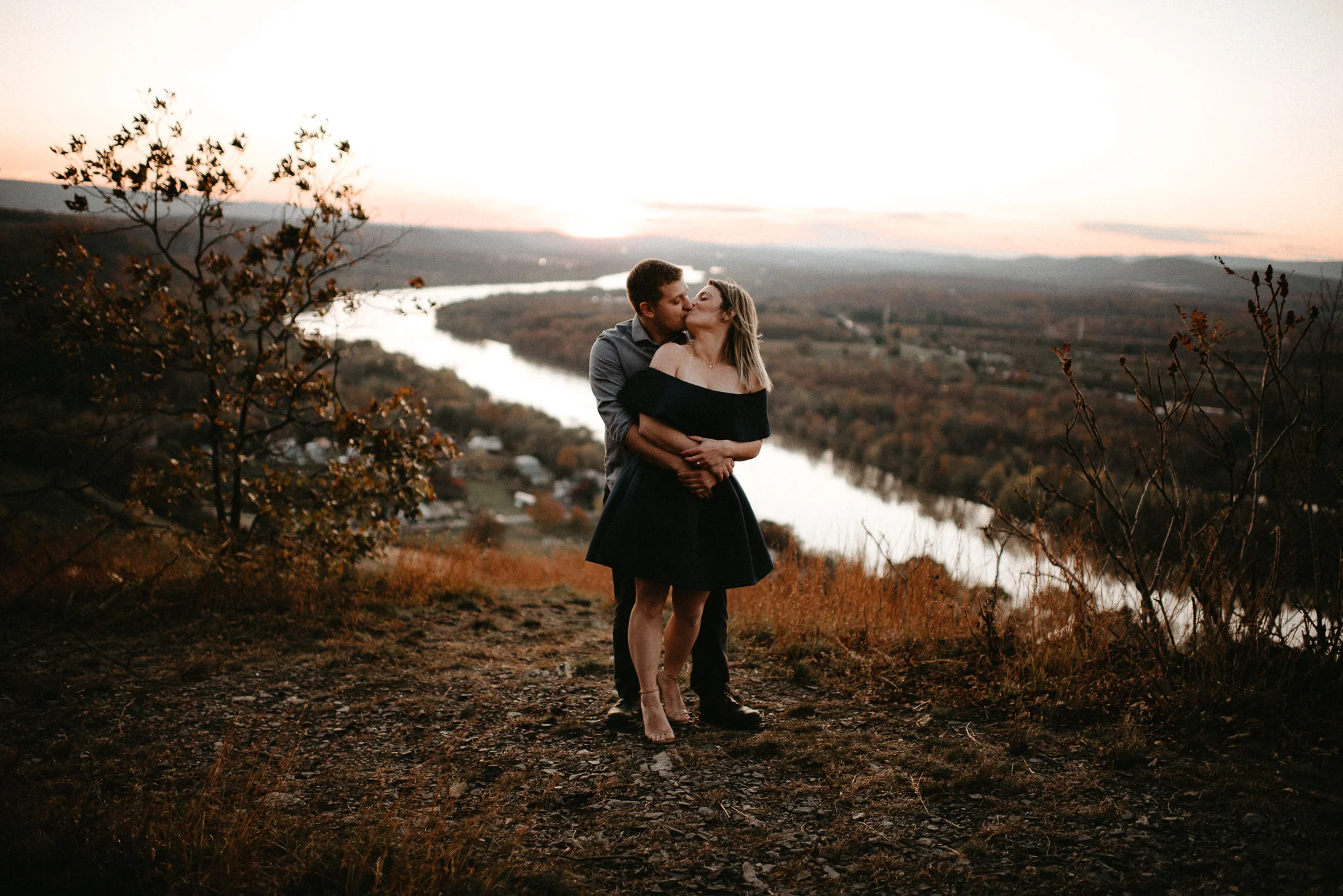 mountain top Engagement session by wedding photographer in Scranton NEPA